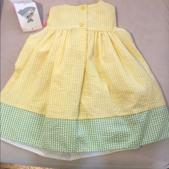 Rare editions  yellow seersucker dress - Picture 6 of 6